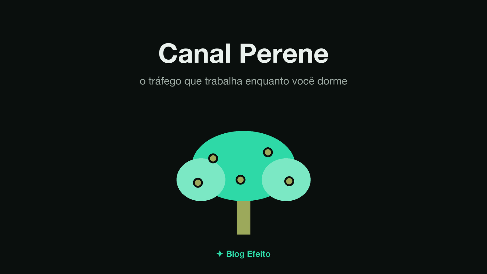 Capa do artigo Canal Perene: arte abstrata em tons de verde sobre fundo escuro