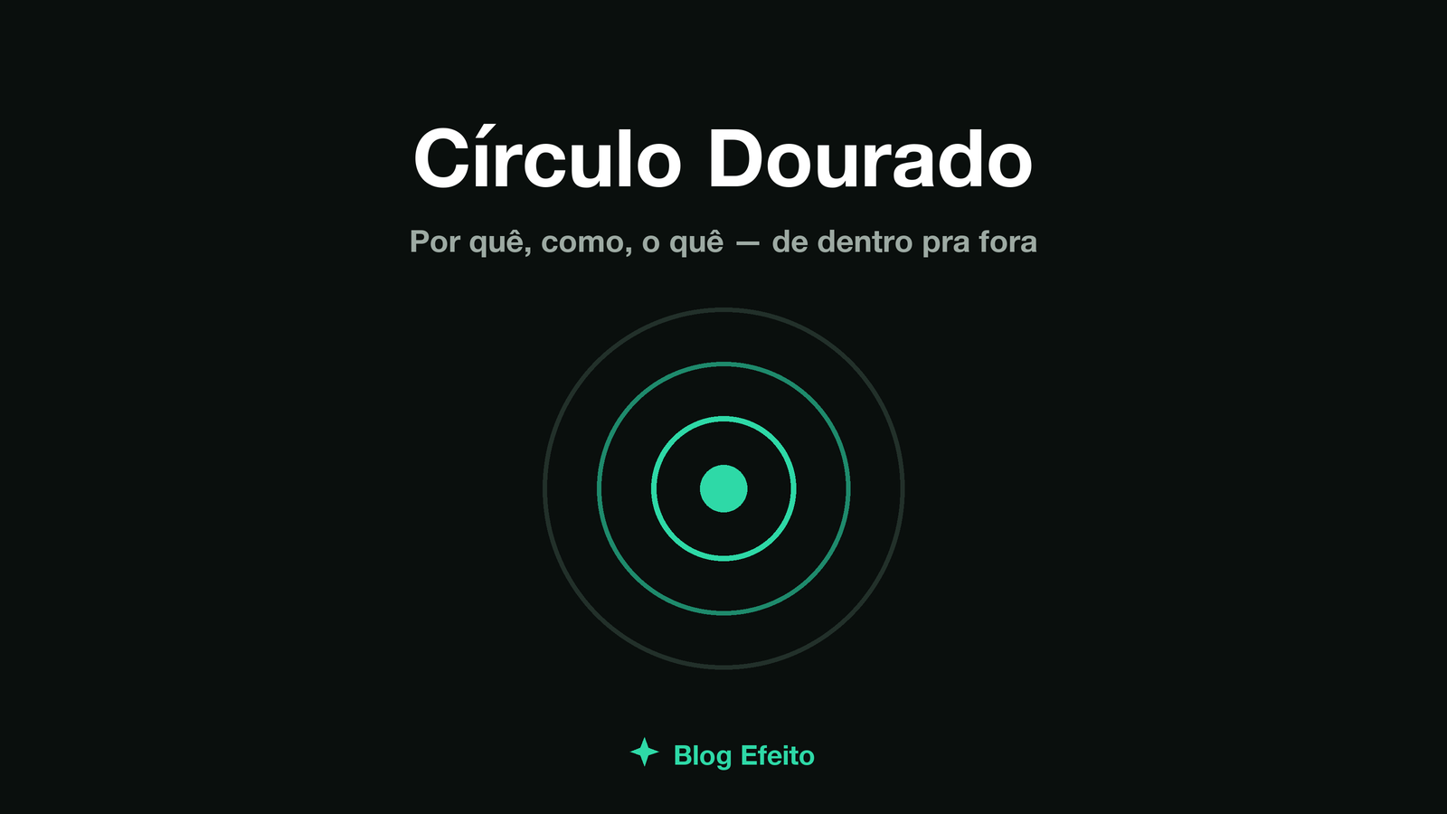 Capa do artigo Círculo Dourado: três anéis concêntricos luminosos em arte abstrata em tons de verde sobre fundo escuro
