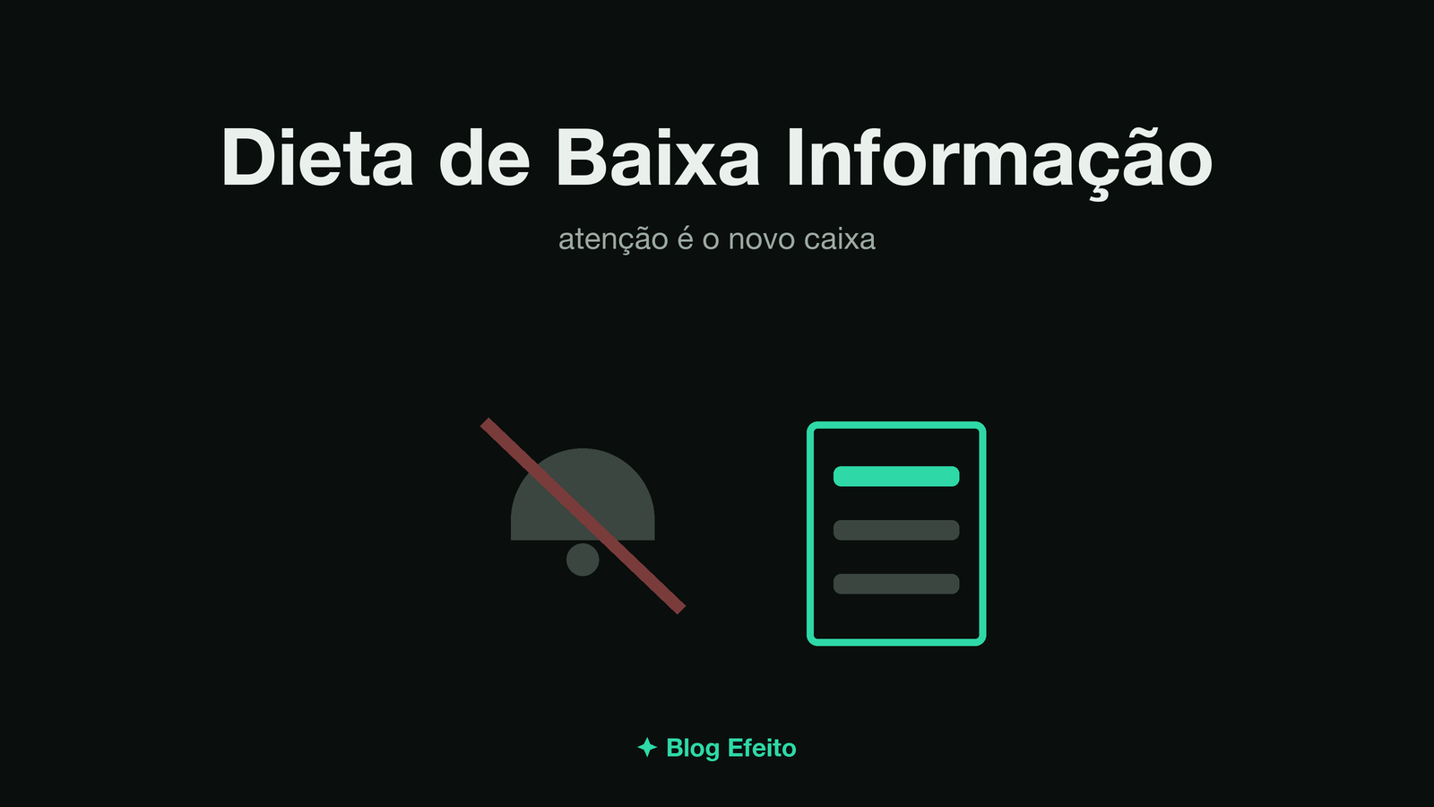 Capa do artigo Dieta de Baixa Informação: arte abstrata em tons de verde sobre fundo escuro