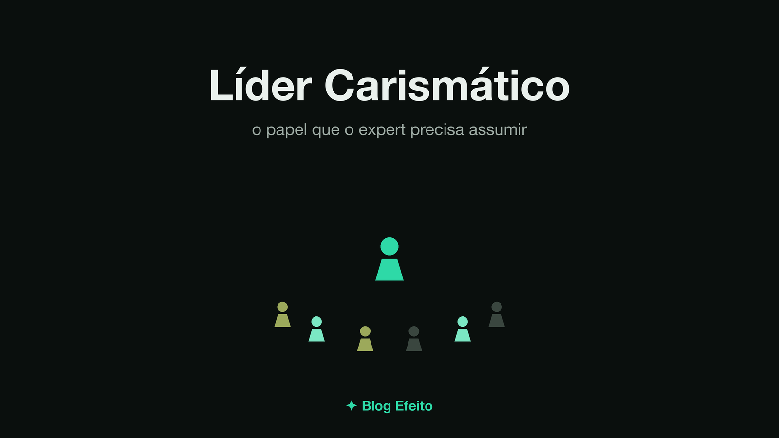 Capa do artigo Líder Carismático: arte abstrata em tons de verde sobre fundo escuro