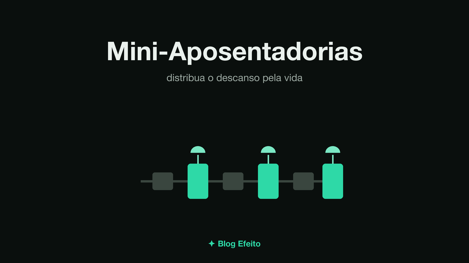 Capa do artigo Mini-Aposentadorias: arte abstrata em tons de verde sobre fundo escuro