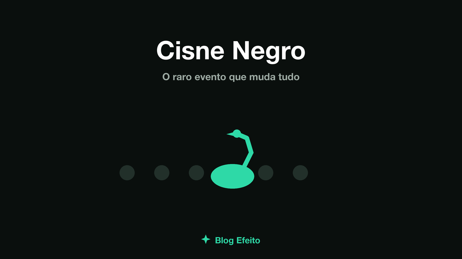 Capa do artigo O que é um Cisne Negro: um cisne estilizado emergindo de formas abstratas em tons de verde sobre fundo escuro