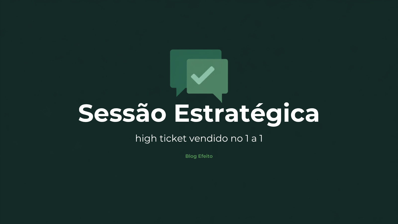 Capa do artigo Sessão Estratégica: título em branco sobre fundo verde-escuro com grafismo abstrato em tons de verde