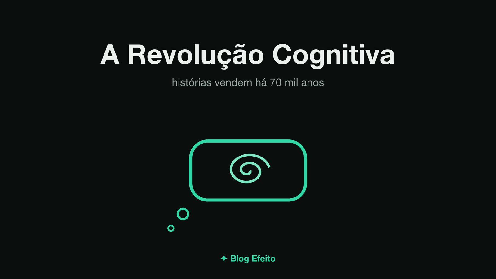 Capa do artigo Revolução Cognitiva: arte abstrata em tons de verde sobre fundo escuro