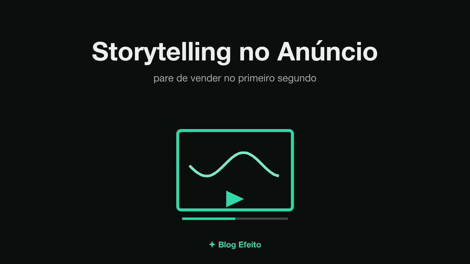 Capa do artigo Storytelling no Anúncio: arte abstrata em tons de verde sobre fundo escuro