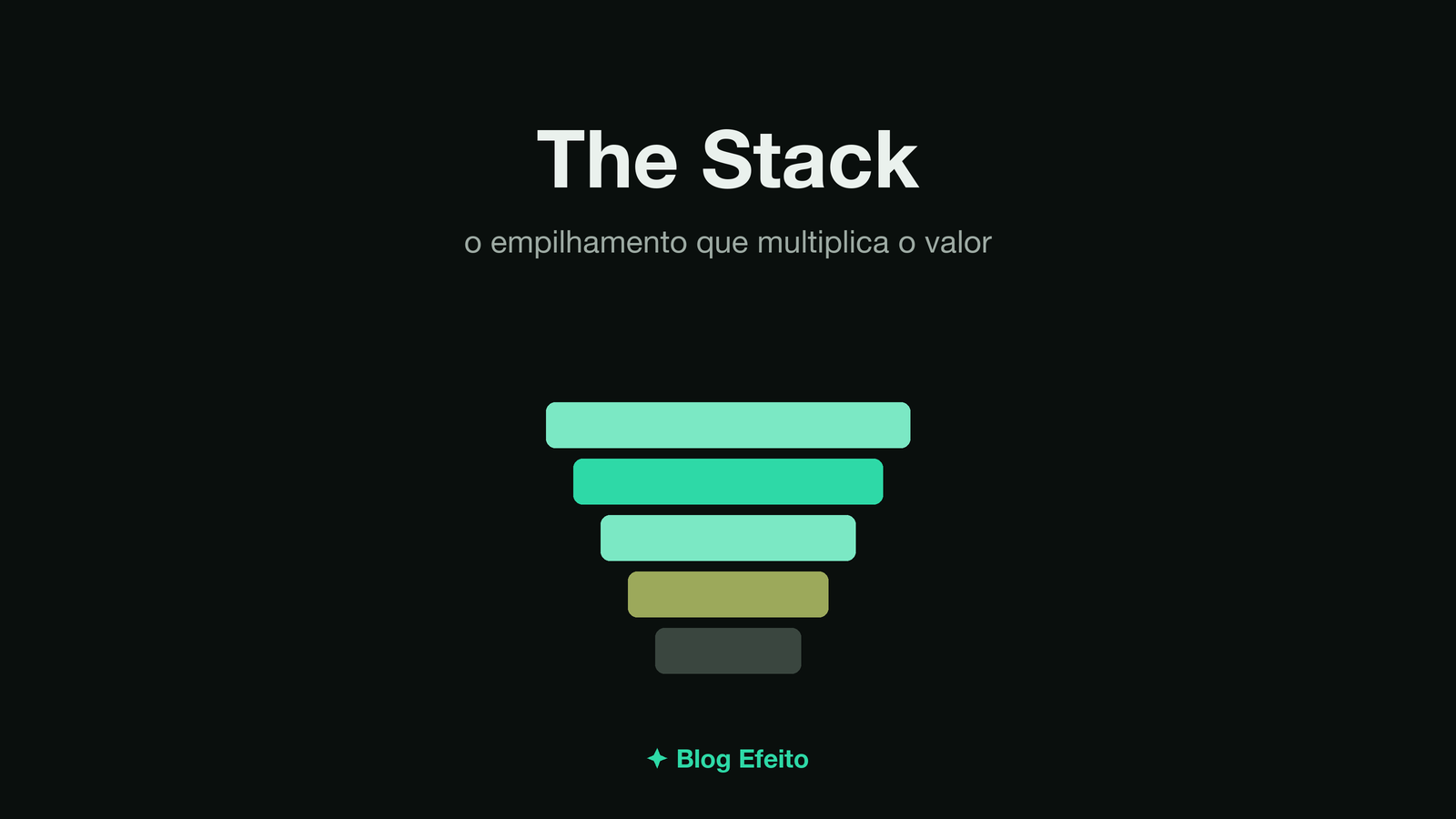 Capa do artigo The Stack: arte abstrata em tons de verde sobre fundo escuro